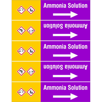 Brady ISO20560PM-135X175-AMMONIA SOLUTION ISO 20560 Pipe Markers - ISO20560PM-135X175-AMMONIA SOLUTION