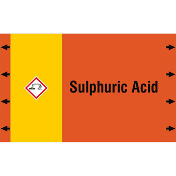 Brady ISO20560PM-340X210-SULPHURIC ACID ISO 20560 Pipe Markers - Acids ISO20560PM-340X210-SULPHURIC ACID