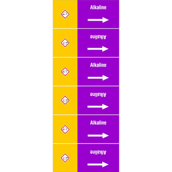Brady ISO20560PM-135X350-ALKALINE ISO 20560 Pipe Markers - ISO20560PM-135X350-ALKALINE