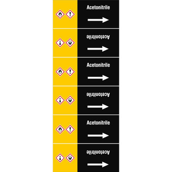 Brady ISO20560PM-135X350-ACETONITRILE ISO 20560 Pipe Markers - ISO20560PM-135X350-ACETONITRILE