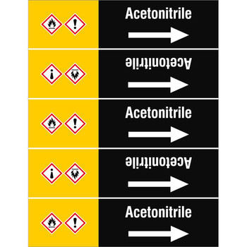Brady ISO20560PM-135X175-ACETONITRILE ISO 20560 Pipe Markers - ISO20560PM-135X175-ACETONITRILE