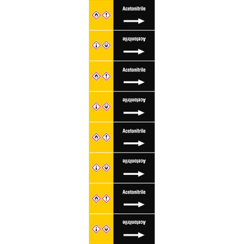 Brady ISO20560PM-135X500-ACETONITRILE ISO 20560 Pipe Markers - ISO20560PM-135X500-ACETONITRILE
