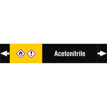 Brady ISO20560PM-165X30-ACETONITRILE ISO 20560 Pipe Markers - ISO20560PM-165X30-ACETONITRILE
