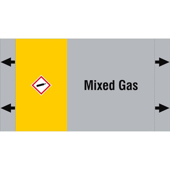 Brady ISO20560PM-165X90-MIXED GAS ISO 20560 Pipe Markers - Gas ISO20560PM-165X90-MIXED GAS