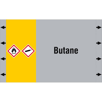Brady ISO20560PM-340X210-BUTANE ISO 20560 Pipe Markers - Gas ISO20560PM-340X210-BUTANE