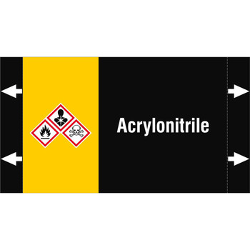 Brady ISO20560PM-165X90-ACRYLONITRILE ISO 20560 Pipe Markers - ISO20560PM-165X90-ACRYLONITRILE