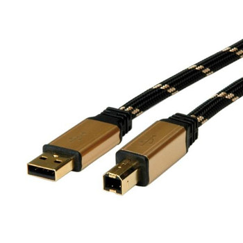 Roline 11.02.8802 Gold Usb 2.0 Cable. A - B. 11.02.8802