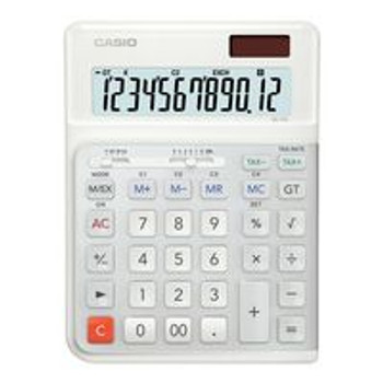 Casio DE-12E-WE Calculator Desktop Basic White DE-12E-WE