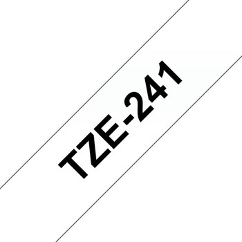Brother TZE-241 Tape Black on White 18mm TZE-241