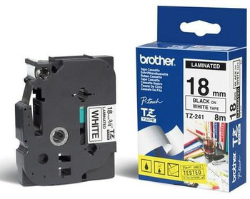 Brother TZ-241 Tape Black On White 18mm TZ-241