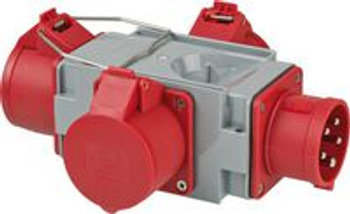 Brennenstuhl 1081640 Power Plug Adapter Grey. Red 1081640