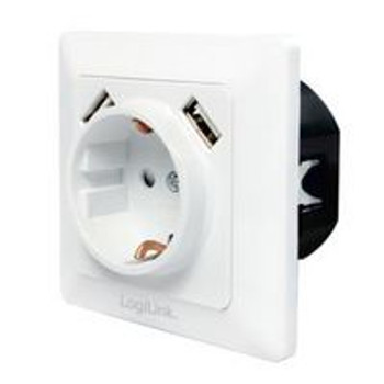 LogiLink PA0162 Socket-Outlet 2 X Usb + Cee PA0162