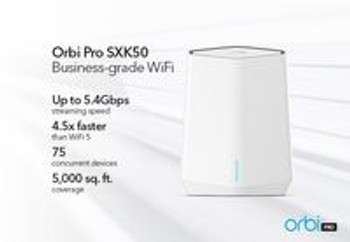 Netgear SXK50B3-100EUS Orbi Pro Wifi 6 Ax5400 SXK50B3-100EUS