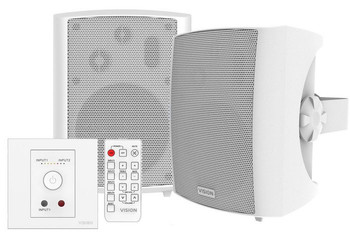Vision TC3-AMP+SP-1800 Loudspeaker 3-Way White Wired TC3-AMP+SP-1800