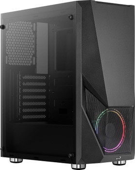 AeroCool AEROPGSZAURON-FRGB-G Zauron Midi Tower Black AEROPGSZAURON-FRGB-G