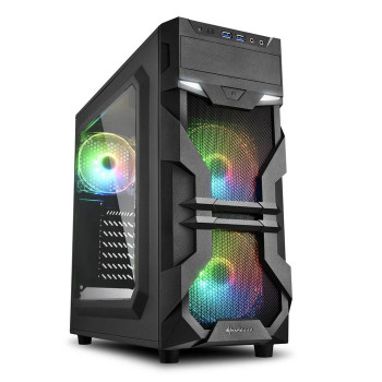 Sharkoon 4044951026869 Vg7-W Rgb Midi Tower Black 4044951026869