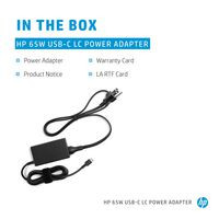 HP 1P3K6AA#ABU 65W Usb-C Lc Power Adapter 1P3K6AA#ABU
