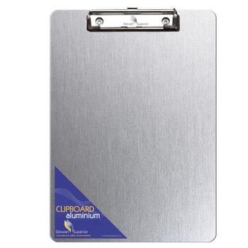 Stewart Superior Aluminium Clipboard A4 Plus Silver 3230A-SS Stewart Superior Aluminium Clipboard A4 Plus Silver 3230A-SS