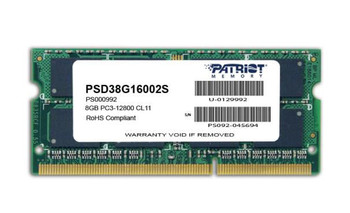 Patriot Memory PSD38G16002S 8GB PC3-12800 PSD38G16002S