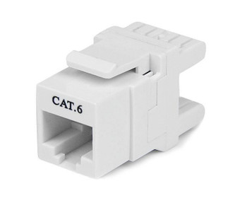 StarTech.com C6KEY110SWH 180 CAT 6 KEYSTONE WALL JACK C6KEY110SWH