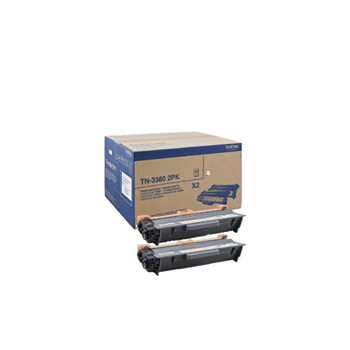 Brother TN3380TWIN TN-3380 TWIN TONER BLACK 2 Pcs TN3380TWIN