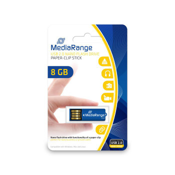 MediaRange MR975 USB Nanostick 8 GB m. Klammerf MR975