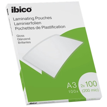 Ibico Gloss A3 Laminating Pouches 200 Micron 627320 627320
