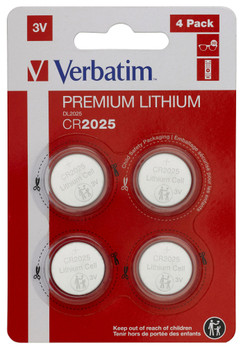 Verbatim 49532 LITHIUM BATTERY CR2025 3V 4 49532