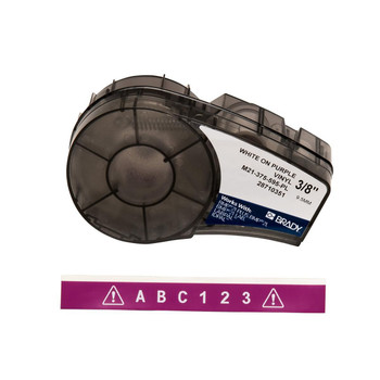 Brady M21-375-595-PL White on Purple Vinyl tape M21-375-595-PL
