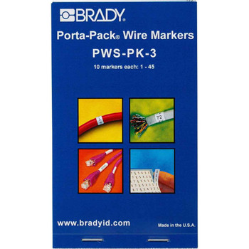 Brady PWS-PK-3 Porta-Pack Wire Marker Books PWS-PK-3