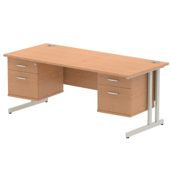 Dynamic Impulse W1800 X D800 X H730mm Straight Office Desk Cantilever Leg With 2 MI002676 Dynamic Impulse W1800 X D800 X H730mm Straight Office Desk Cantilever Leg With 2 MI002676