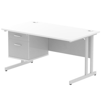 Dynamic Impulse W1400 X D800 X H730mm Straight Office Desk Cantilever Leg With 1 MI002206 Dynamic Impulse W1400 X D800 X H730mm Straight Office Desk Cantilever Leg With 1 MI002206