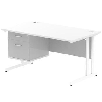 Dynamic Impulse W1400 X D800 X H730mm Straight Office Desk Cantilever Leg With 1 MI002210 Dynamic Impulse W1400 X D800 X H730mm Straight Office Desk Cantilever Leg With 1 MI002210