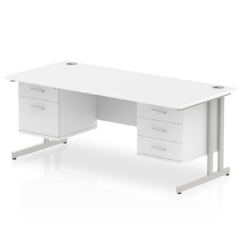 Dynamic Impulse W1600 X D800 X H730mm Straight Office Desk Cantilever Leg With 1 MI002239 Dynamic Impulse W1600 X D800 X H730mm Straight Office Desk Cantilever Leg With 1 MI002239