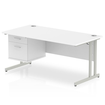 Dynamic Impulse W1600 X D800 X H730mm Straight Office Desk Cantilever Leg With 1 MI002207 Dynamic Impulse W1600 X D800 X H730mm Straight Office Desk Cantilever Leg With 1 MI002207