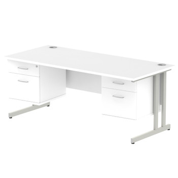 Dynamic Impulse W1800 X D800 X H730mm Straight Office Desk Cantilever Leg With 2 MI002224 Dynamic Impulse W1800 X D800 X H730mm Straight Office Desk Cantilever Leg With 2 MI002224