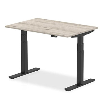 Dynamic Air 1200 X 800Mm Height Adjustable Desk Grey Oak Top Black Leg HA01245 HA01245 Dynamic Air 1200 X 800Mm Height Adjustable Desk Grey Oak Top Black Leg HA01245 HA01245