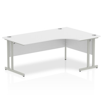 Impulse 1800Mm Right Crescent Desk White Top Silver Cantilever Leg I000324 I000324 Impulse 1800Mm Right Crescent Desk White Top Silver Cantilever Leg I000324 I000324