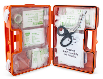 Click Medical German Workplace First Aid Kit Din 13157 Up To 50 Employees Orange CM1831