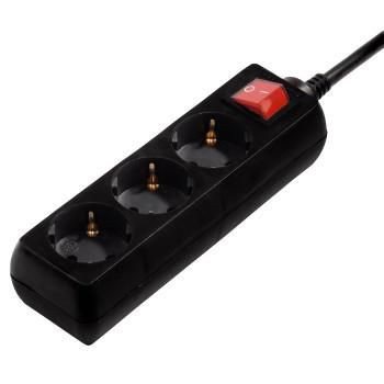 Hama 121906 6 Surge Protector Black 3 Ac 121906