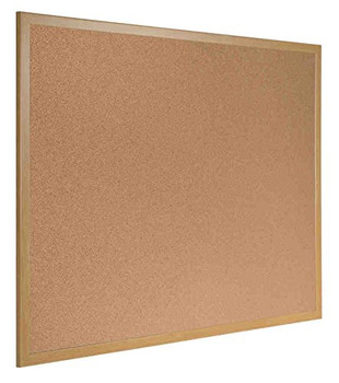 Bi-Office Earth-It Maya Cork Noticeboard Aluminium Frame 1200X900mm Promotional CA051790