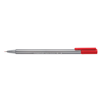 Staedtler Triplus Fineliner Pen 0.8Mm Tip 0.3Mm Line Red Pack 10 334-2 334-2