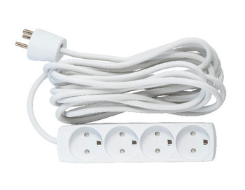 MicroConnect GRU00450WDK 4-way Danish Power Strip 5m GRU00450WDK