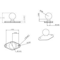 RAM Mounts RAM-B-238CHU CHROME RAM 2 7/16" X 1 RAM-B-238CHU