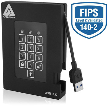 Apricorn A25-3PL256-2000F HDD 2TB Encrypted USB 3.0 A25-3PL256-2000F