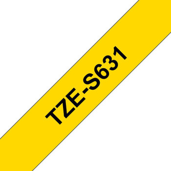 Brother TZES631 Tape Black on Yellow 12mm TZES631