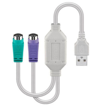 MicroConnect USBA2XPS2 USB A - Converter 2x PS/2 0.3m USBA2XPS2