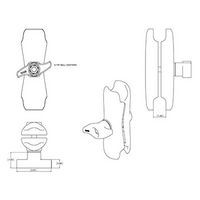 RAM Mounts RAM-D-201U-MI1 Double Socket Arm RAM-D-201U-MI1