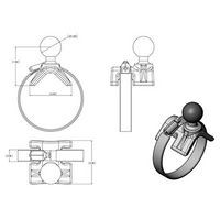 RAM Mounts RAM-B-108-STRAP40 RAM W/STD BASE & V BASE W/ RAM-B-108-STRAP40