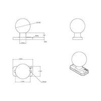 RAM Mounts RAM-202U-12 RAM base. 1" x 2". C-size RAM-202U-12